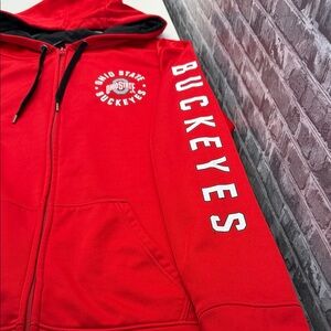 Red Ohio State Buckeyes zip up Hoodie